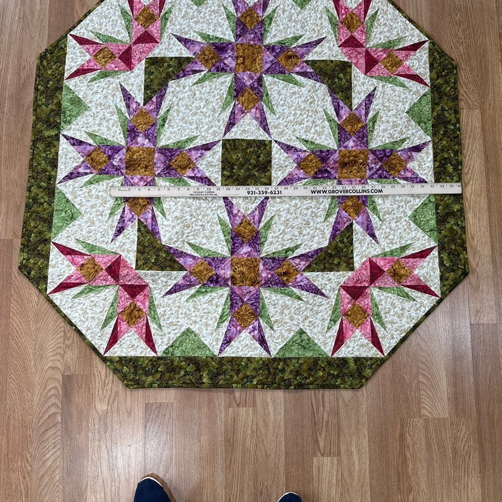 Patchwork Star Quilt Table Topper - Picture 5 of 5